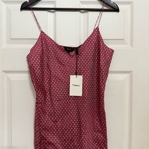Theory Diamond Patterned Pink Camisole